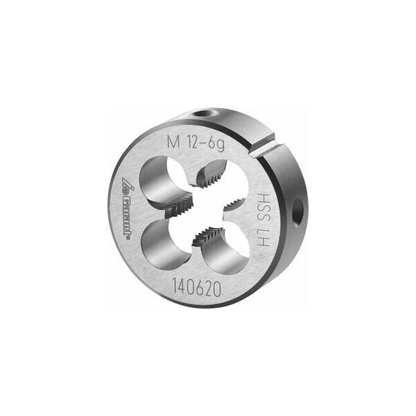 Garant M12X1.75 HSS Round Die, Left-Hand, Closed/Pre-Slit Form 140620 M12 - main